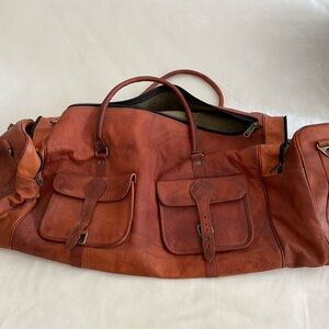 Large authentic leather duffel